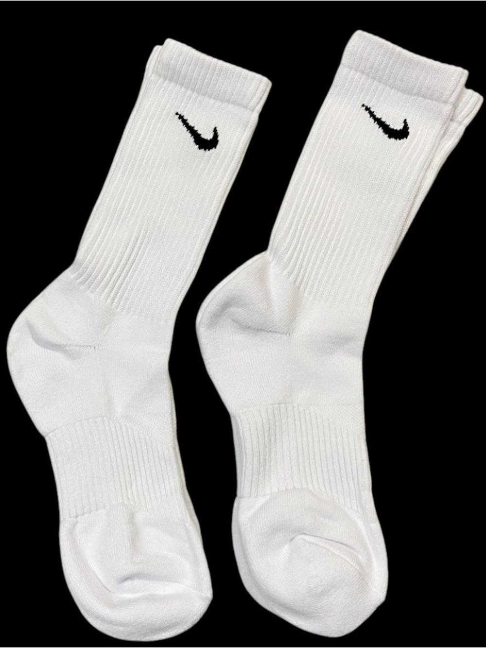 NEW Nike Classic Everyday Cushioned Unisex Adult 2 Pairs Crew Socks - White - L